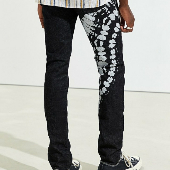 New w/Tags BlackTie-Dye Skinny Jeans By BDG/Urban Outfitters W34 L32 - Picture 3 of 5